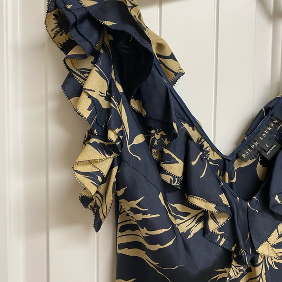 Ralph Lauren Black Label Silk Ruffle Top  Size 4 - Picture 3 of 10